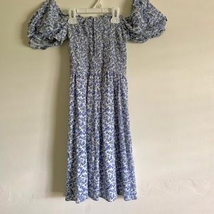 Baby blue floral dress